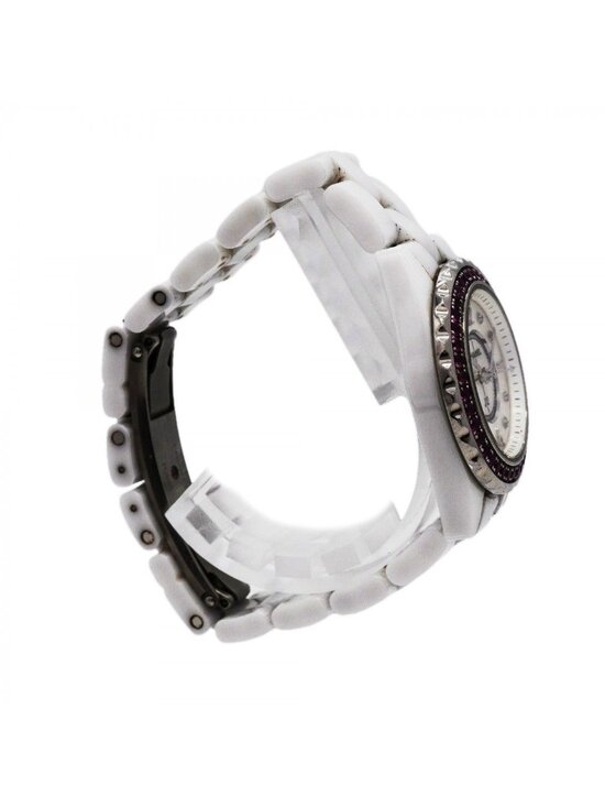 Chanel Pink Saffiano Bezel White Dial Watch main image 5